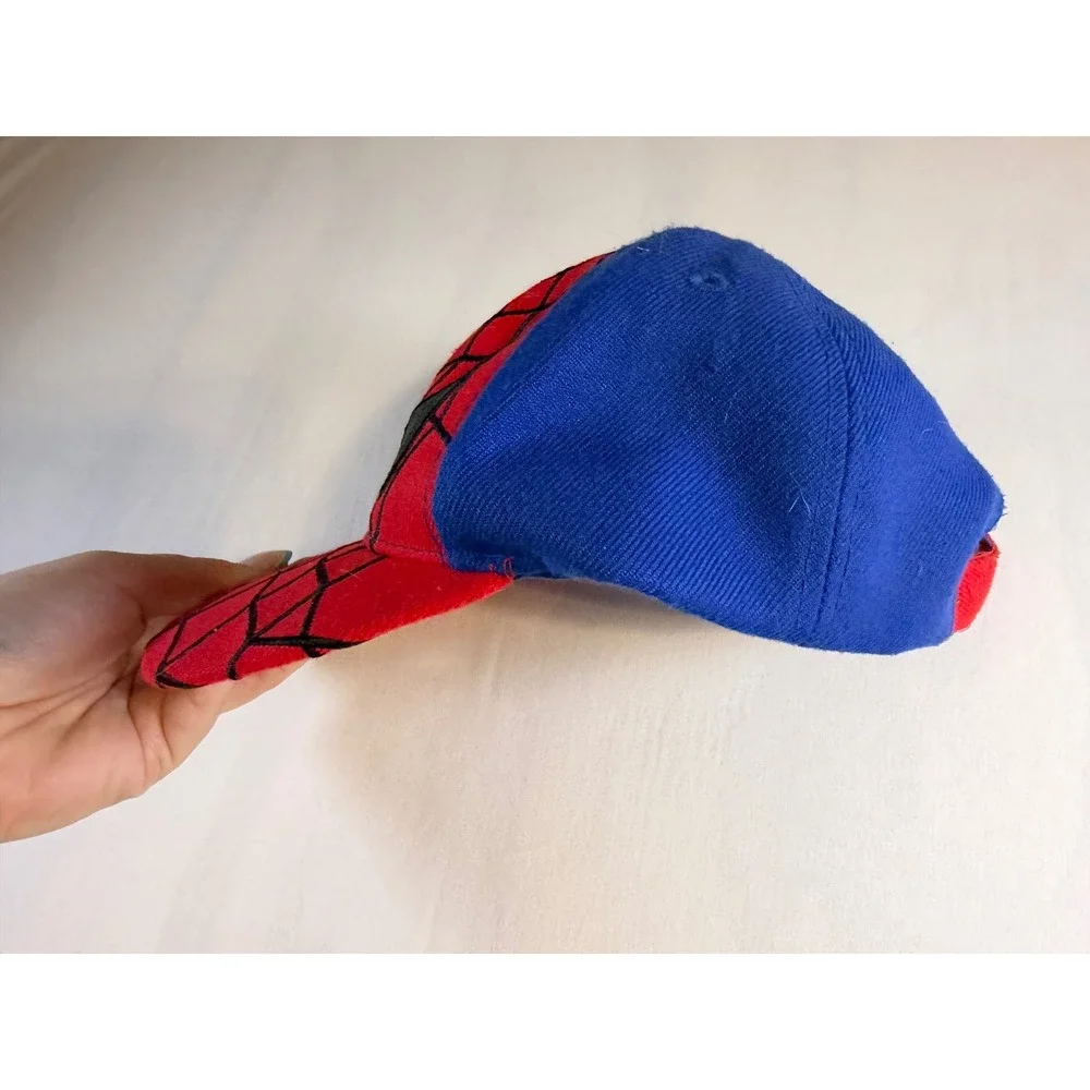 Marvel Spider-Man Kids Baseball Cap Red Blue Glitter Eyes Adjustable Hat